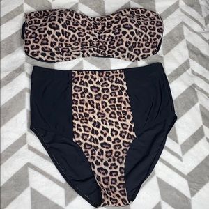 Forever 21 PLUS Cheetah Bikini 🤎🤍